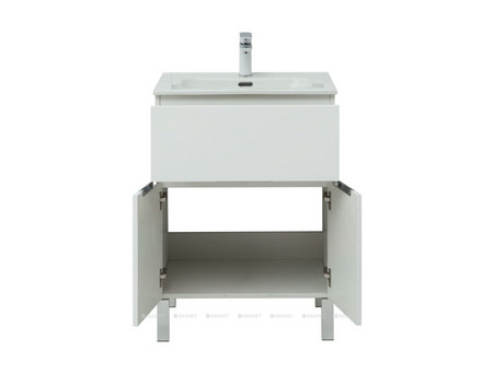 Тумба с Раковиной «Aquanet» Алвита New 60, 1 Ящик, 2 Дверцы, Белый Матовый (00277546)