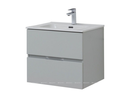 Тумба с Раковиной «Aquanet» Алвита New 60, 2 Ящика, Серый (00277512)