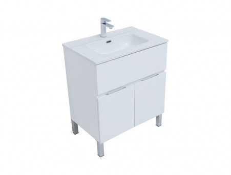 Тумба с Раковиной «Aquanet» Алвита New 70, 1 Ящик, 2 Дверцы, Белый Матовый (00303901)
