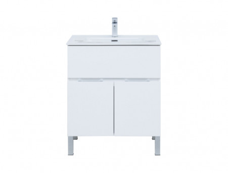 Тумба с Раковиной «Aquanet» Алвита New 70, 1 Ящик, 2 Дверцы, Белый Матовый (00303901)
