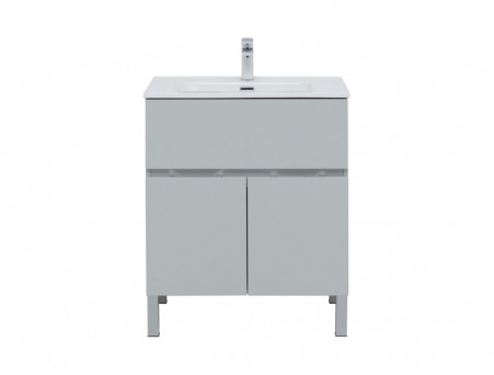 Тумба с Раковиной «Aquanet» Алвита New 70, 1 Ящик, 2 Дверцы, Серый (00303899)