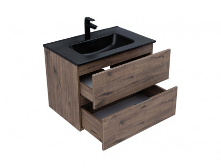 Тумба с Раковиной «Aquanet» Алвита New 70, 2 Ящика, Дуб Веллингтон Табак (00334185)