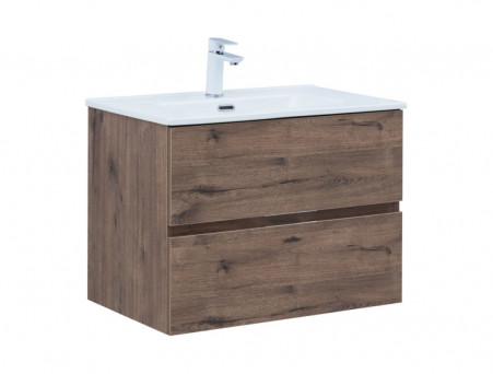 Тумба с Раковиной «Aquanet» Алвита New 70, 2 Ящика, Дуб Веллингтон Табак (00334185)