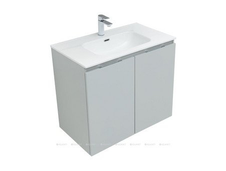 Тумба с Раковиной «Aquanet» Алвита New 80, 2 Дверцы, Серый (00277528)
