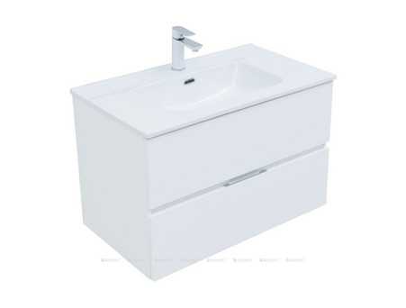 Тумба с Раковиной «Aquanet» Алвита New 80, 2 Ящика, Белый Матовый (00277514)