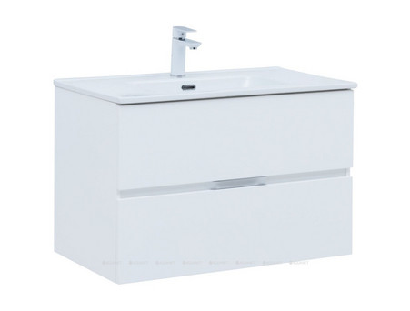 Тумба с Раковиной «Aquanet» Алвита New 80, 2 Ящика, Белый Матовый (00277514)