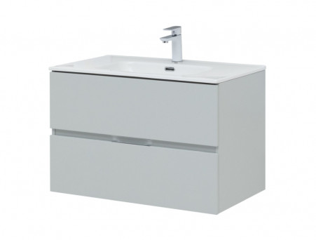 Тумба с Раковиной «Aquanet» Алвита New 80, 2 Ящика, Серый (00277516)