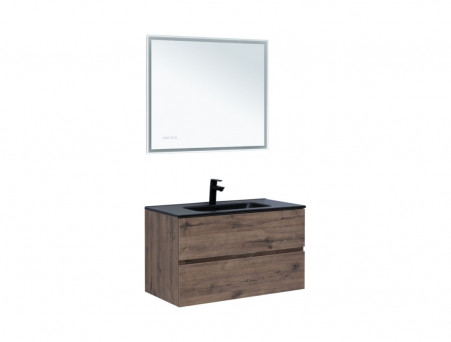 Тумба с Раковиной «Aquanet» Алвита New 90, 2 Ящика, Дуб Веллингтон Табак (00334187)