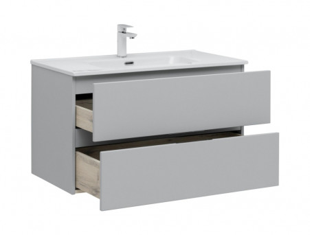 Тумба с Раковиной «Aquanet» Алвита New, Серый (00303922)