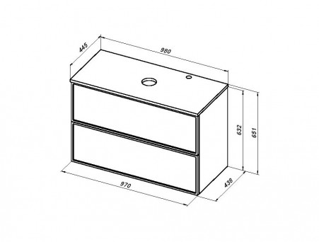 Тумба с Раковиной «Aquanet» Арт 100, Белый Матовый (00313257)