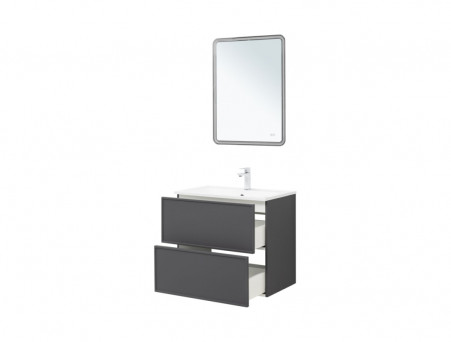 Тумба с Раковиной «Aquanet» Арт 75, Ясень Графит (00329064)