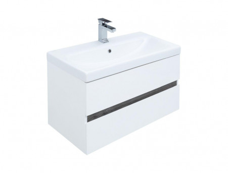 Тумба с Раковиной «Aquanet» Беркли 80, Белый/Дуб Рошелье (00254290)