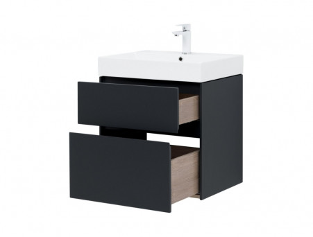 Тумба с Раковиной «Aquanet» Бруклин 60, Антрацит Матовый (00310140)