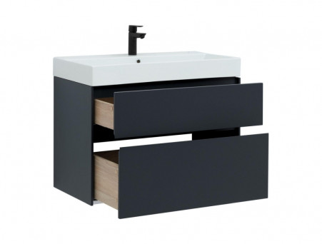 Тумба с Раковиной «Aquanet» Бруклин 85, Антрацит Матовый (00310142)
