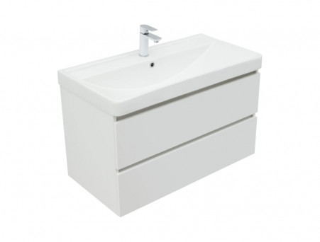 Тумба с Раковиной «Aquanet» Вега 90, Белый Глянец (00316683)