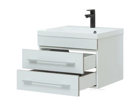Тумба с Раковиной «Aquanet» Верона 58, Белый, Подвесная, 2 Ящика (00176667)