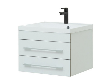 Тумба с Раковиной «Aquanet» Верона 58, Белый, Подвесная, 2 Ящика (00176667)