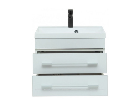 Тумба с Раковиной «Aquanet» Верона 58, Белый, Подвесная, 2 Ящика (00176667)