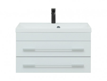 Тумба с Раковиной «Aquanet» Верона 75 Белый, Подвесная, 2 Ящика (00176669)