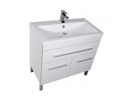 Тумба с Раковиной «Aquanet» Верона 90 Белый, Напольная, 1 Ящик, 2 Дверцы (00182708)