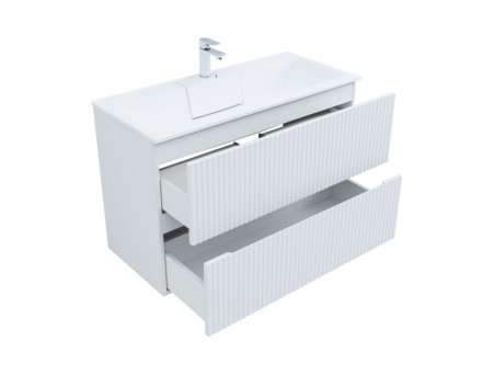 Тумба с Раковиной «Aquanet» Джейн 100, Белый Матовый (00313288)