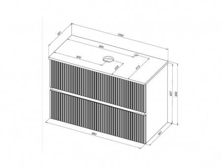 Тумба с Раковиной «Aquanet» Джейн 100, Маренго (00313304)