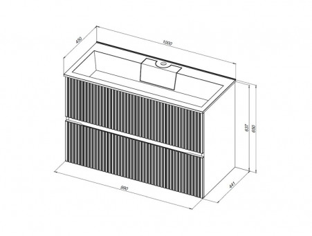 Тумба с Раковиной «Aquanet» Джейн 100, Мисти Грин (00313320)