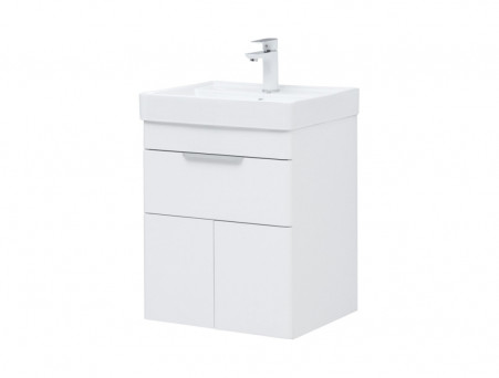 Тумба с Раковиной «Aquanet» Ирис New 50, Белый Глянец, 1 Ящик, 2 Дверцы (00310147)