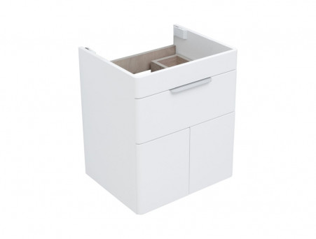 Тумба с Раковиной «Aquanet» Ирис New 50, Белый Глянец, 1 Ящик, 2 Дверцы (00310147)