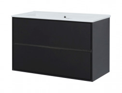Тумба с Раковиной «Aquanet» Милан 105, Черный Глянец (00316690)