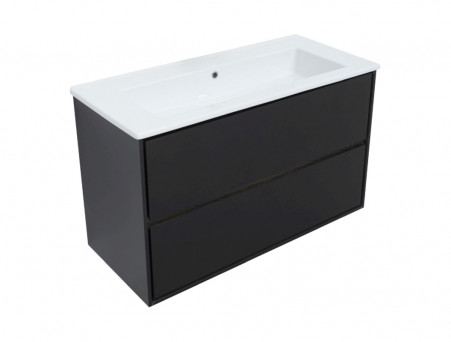 Тумба с Раковиной «Aquanet» Милан 105, Черный Глянец (00316690)