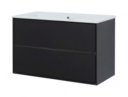 Тумба с Раковиной «Aquanet» Милан 105, Черный Глянец (00316690)