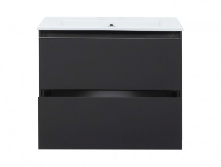 Тумба с Раковиной «Aquanet» Милан 85, Черный Глянец (00316703)