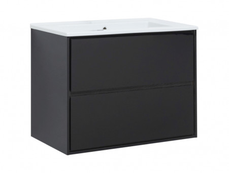 Тумба с Раковиной «Aquanet» Милан 85, Черный Глянец (00316703)