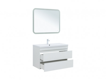 Тумба с Раковиной «Aquanet» Нота New 100, Белый Глянец (00335420)