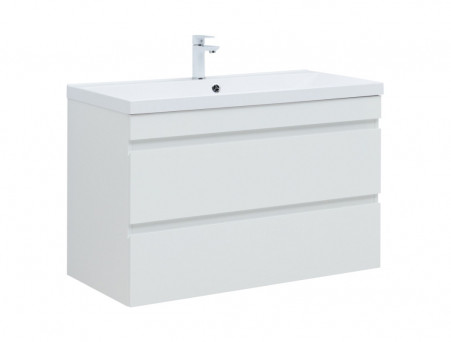 Тумба с Раковиной «Aquanet» Нота New 100, Белый Глянец (00335420)