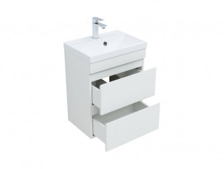 Тумба с Раковиной «Aquanet» Нота New 50, 2 Ящика, Белый Глянец (00335416)