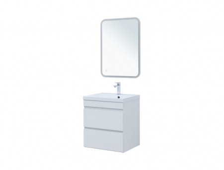 Тумба с Раковиной «Aquanet» Нота New 58, 2 Ящика, Белый Глянец (00335417)