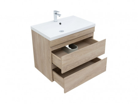 Тумба с Раковиной «Aquanet» Нота New 75, Дуб Светлый (00334198)