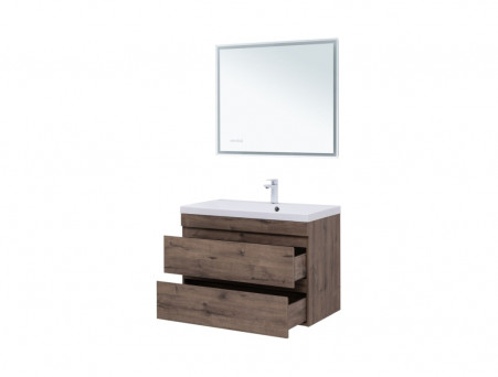 Тумба с Раковиной «Aquanet» Нота New 90, Дуб Веллингтон Табак (00334193)