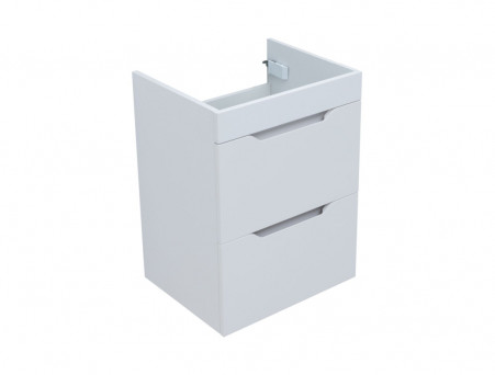 Тумба с Раковиной «Aquanet» Практика 50, Белый Матовый, 2 Ящика (00330455)