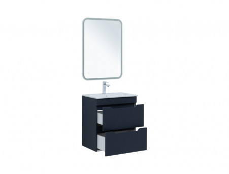 Тумба с Раковиной «Aquanet» Практика 60, Маренго, 2 Ящика (00330458)