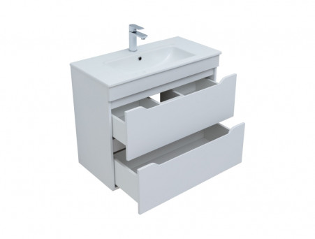 Тумба с Раковиной «Aquanet» Практика 80, Белый Матовый (00330459)