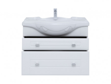 Тумба с Раковиной «Aquanet» Рондо 85, Белый Глянец (00304289)