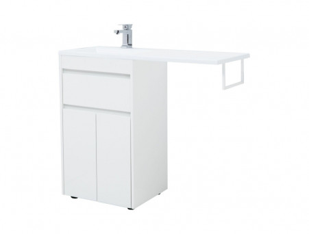 Тумба с Раковиной «Aquanet» Токио 48, Белый, Напольная, 1 Ящик, 2 Дверцы (00237744)