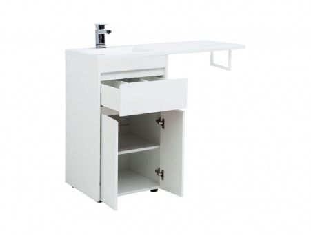 Тумба с Раковиной «Aquanet» Токио 48, Белый, Напольная, 1 Ящик, 2 Дверцы (00237744)