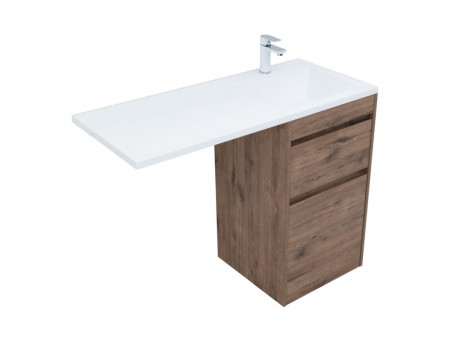 Тумба с Раковиной «Aquanet» Токио 48, Дуб Веллингтон, Напольная, 2 Ящика (00333647)