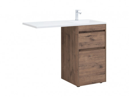 Тумба с Раковиной «Aquanet» Токио 48, Дуб Веллингтон, Напольная, 2 Ящика (00333647)