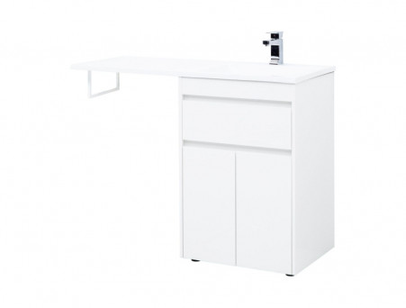 Тумба с Раковиной «Aquanet» Токио 58, Белый, Напольная, 1 Ящик, 2 Дверцы (00237745)