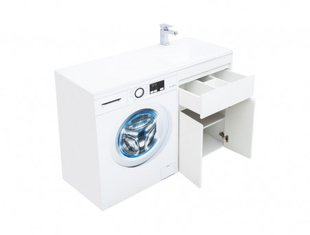 Тумба с Раковиной «Aquanet» Токио 58, Белый, Напольная, 1 Ящик, 2 Дверцы (00237745)